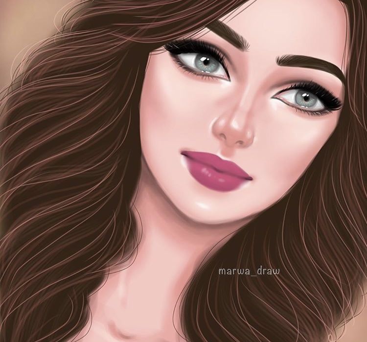 رسم بنات حلوات - اروع رسمة بنات 13452 7