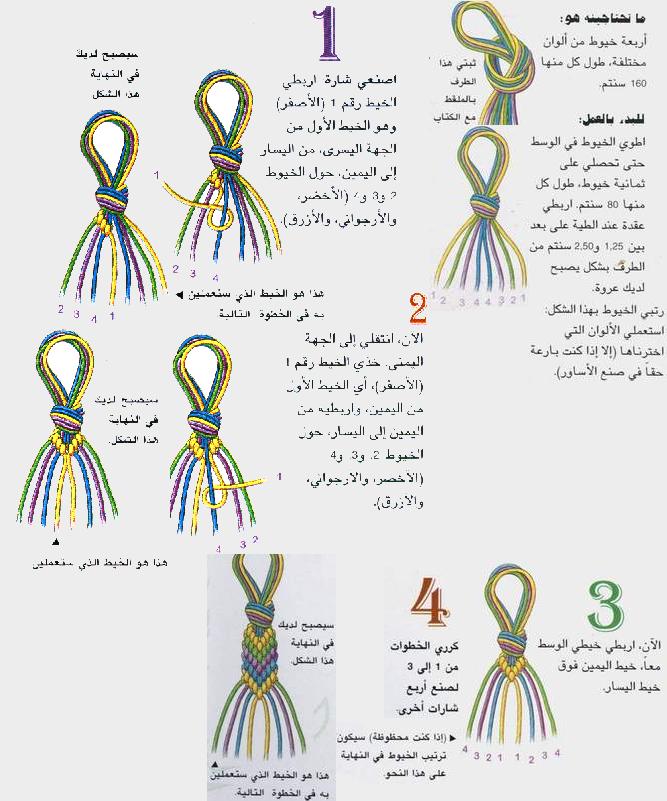 كيفية صنع اساور الصداقة - طريقة عمل سوار الاصدقاء 12538 4