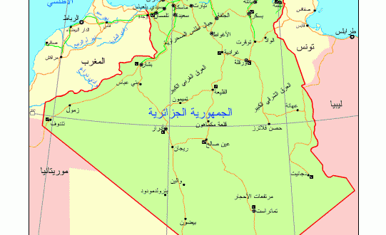 خريطة طرق ولايات الجزائر - وصف لطرق ولايات الجزائر 1992 1