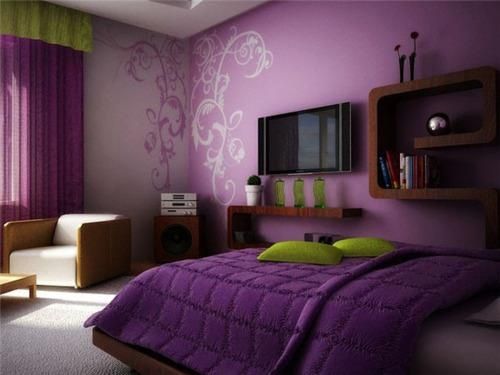 صور غرف نوم لون بنفسجي اهمية اللون البنفسجي عتاب غرف نوم بنفسجي الوان راحة